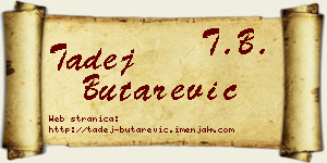 Tadej Butarević vizit kartica